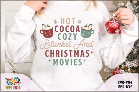 Hot Cocoa Cozy Blanket And Christmas Mov Graphic By Dark Pixel · Creative Fabrica