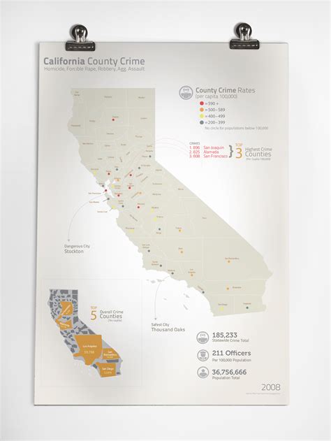 California Crime Map 2008 On Behance