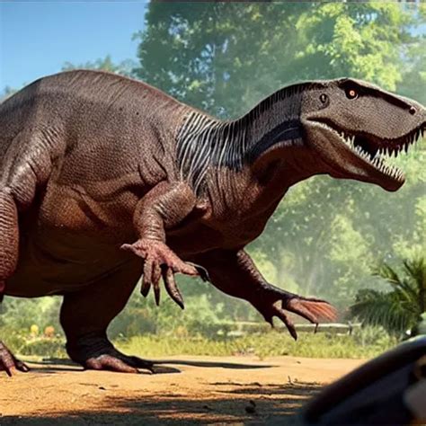 Acrocanthosaurus In Jurassic World Evolution Game Stable Diffusion