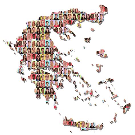 Premium Photo | Greece map multicultural group of people integration