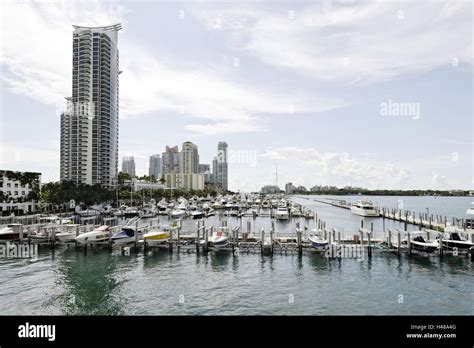 Marina at South Pointe Park, Miami South Beach, Florida, USA Stock ...