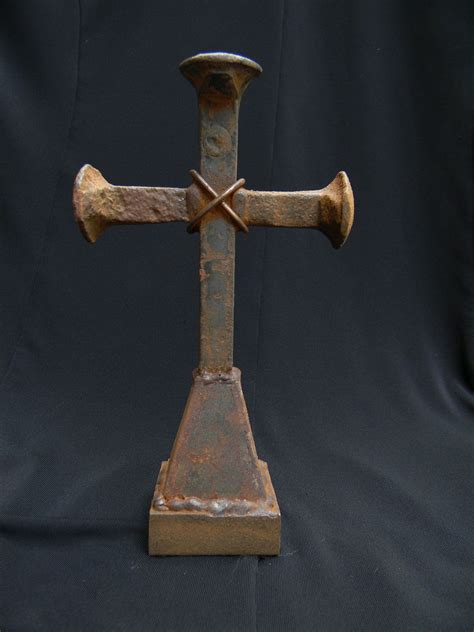 Rusted Old Railroad Spike Cross Welding Art Projects Metal Art