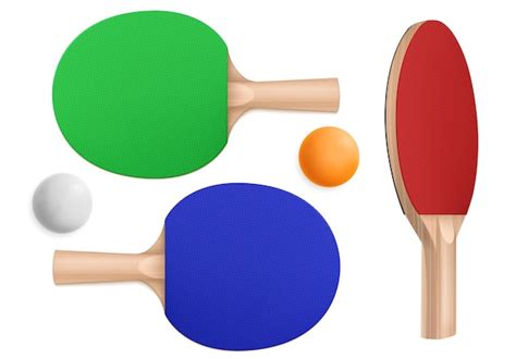 Raquetas Y Pelotas De Ping Pong Equipo De Tenis De Mesa En La Parte