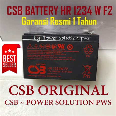 Jual Baterai Csb Hr W F V W Cell V Min Csb Battery V