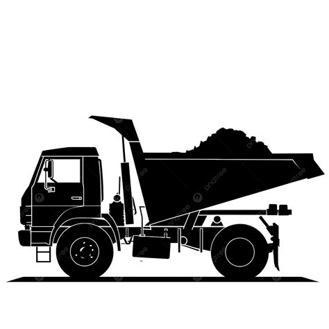 Dump Truck Silhouette Isolated, Truck Company, Dump, Truck PNG ...