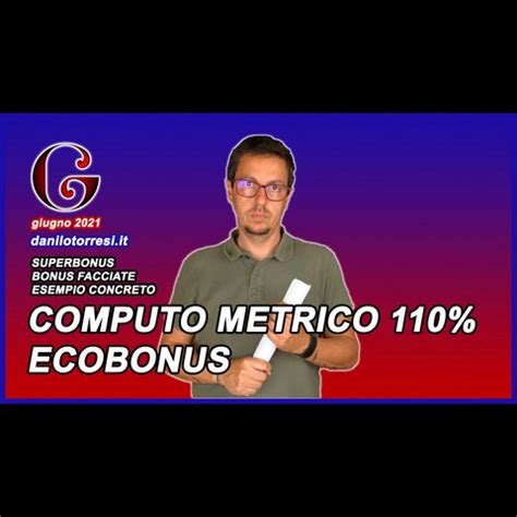 SUPERBONUS 110 Computo Metrico Esempio Ecobonus Combinato Col Bonus