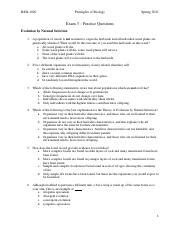 Biol Practice Questions For Exam Spring Pdf Biol