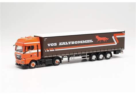 Herpa Man Tgx Gx Curtain Canvas Semitrailer Vos Zaltbommel