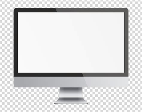 Premium Vector | Modern computer monitor display with blank screen isolated on transparent ...