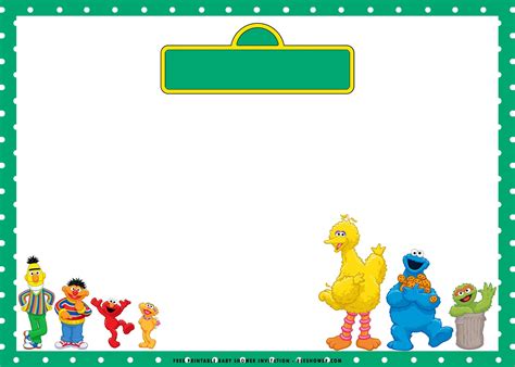 Awesome FREE Printable Cute Sesame Street Birthday Invitation