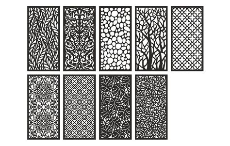 Pack Cnc Screens Patterns Files Vectors To Cut Wall Separator Dxf Downloads Files For Laser