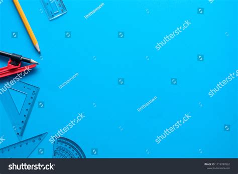 Geometry Set Compass Pencil Protractor Stock Photo 1119787862 ...