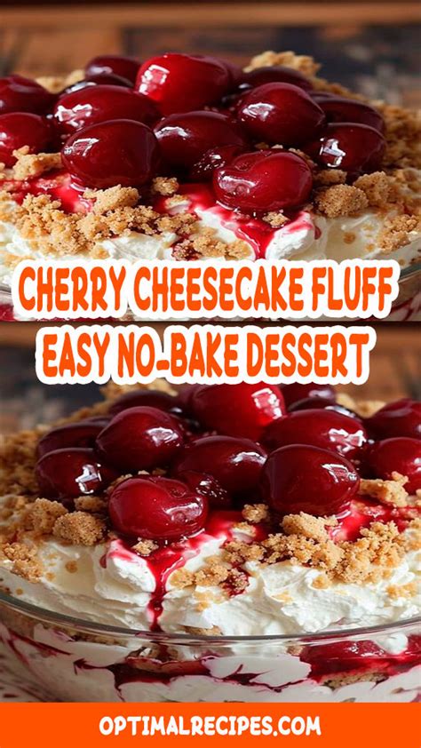 Cherry Cheesecake Fluff Recipe Easy No Bake Dessert Recipe In