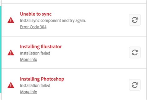 Solved Error 304 Code For Update Failed Adobe Community 13092017
