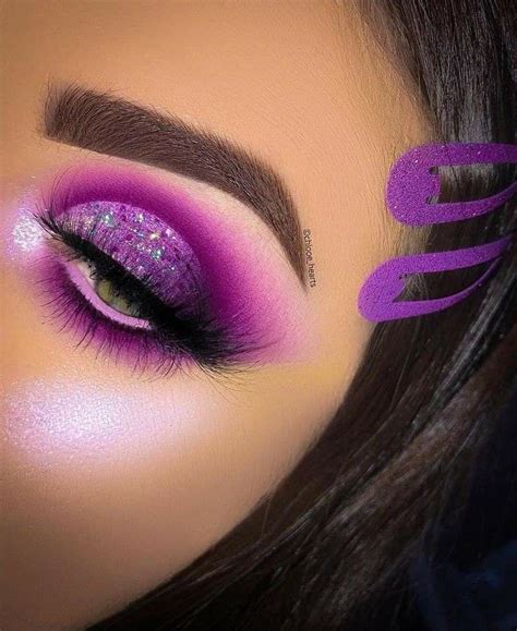 Pin By Giss Villegas On Maquillaje Morado Purple Eye Makeup Colorful