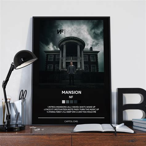 Nf Mansion Album Cover Poster Nf Poster Print Music Ts Etsy