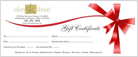 Gift Certificate Templates Word Excel Fomats