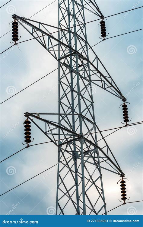 Pylon Of The Overhead High Voltage Power Transmission Line Moscow