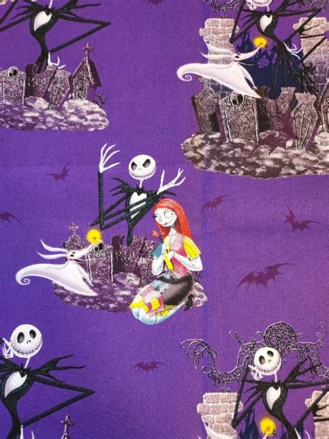 Nightmare-before Christmas Fabric 100% Cotton by the Yard for - Etsy