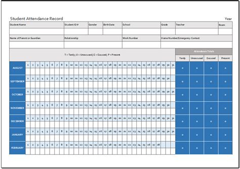 Free Excel Attendance Tracker Sheets Lists Smartsheet