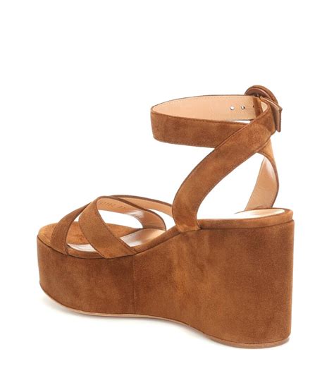 Gianvito Rossi Billie Suede Platform Sandals Mytheresa