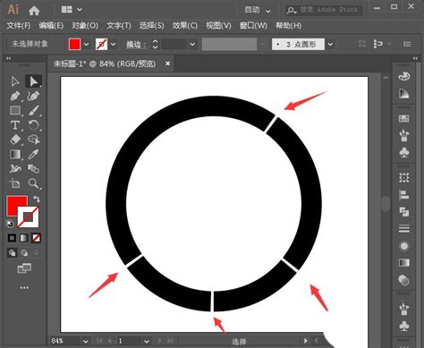 Ai圆环怎么分割成多份 Ai将圆环分割成多份并填充不同颜色的技巧illustrator教程平面设计脚本之家