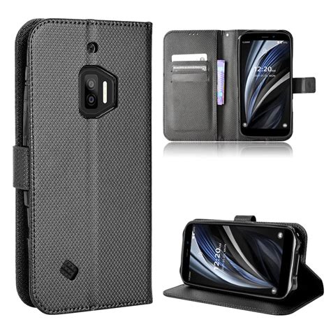 For Oukitel WP12 Case Luxury Flip Diamond Pattern Skin PU Leather