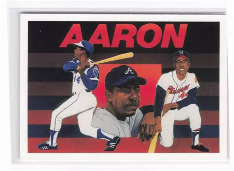 HÉROS DE BASEBALL Hank Aaron 27 1991 Hank Aaron Atlanta Braves EUR 2