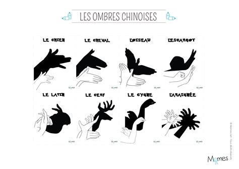 Jeu d ombres chinoises à imprimer Nuances Chinoise et Activité