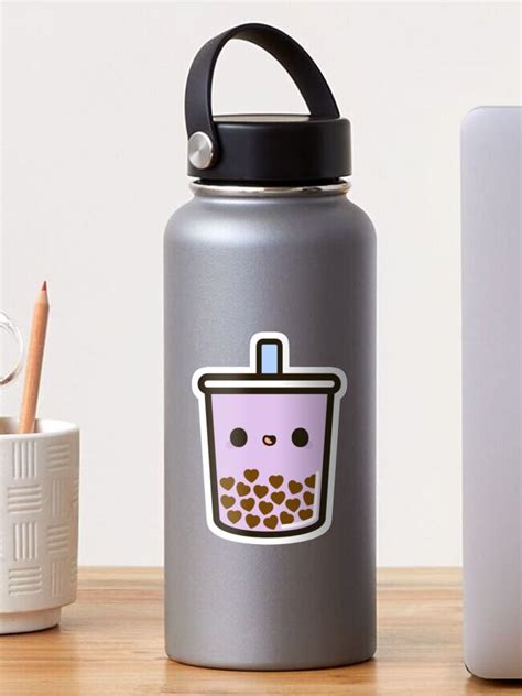 Cute Love Heart Bubble Tea Sticker For Sale By Peppermintpopuk