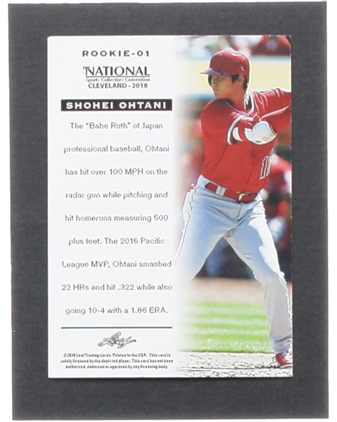 Shohei Ohtani Leaf National Convention Shohei Ohtani Rookie Rc