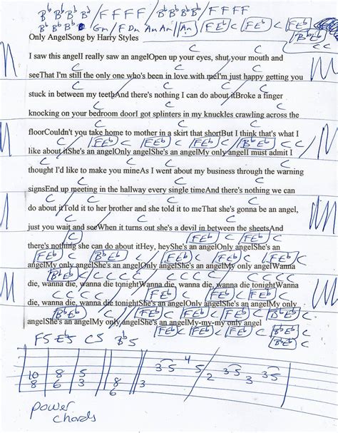 Only Angel (Harry Styles) Guitar Chord Chart