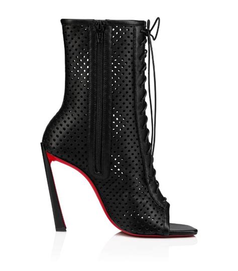 Womens Christian Louboutin Black Condora Leather Boots Harrods Uk