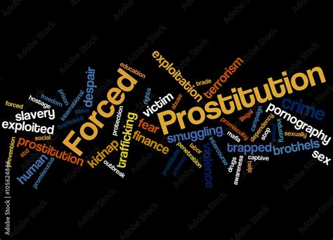 Forced Prostitution Word Cloud Concept 7 Stock Illustration Adobe Stock