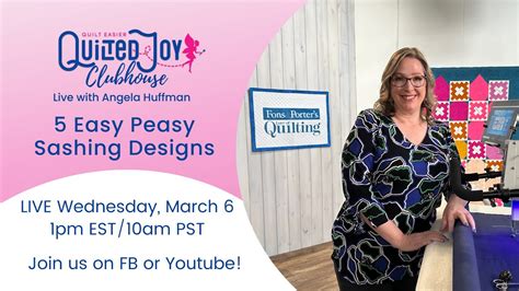 Easy Peasy Sashing Designs Quilted Joy Clubhouse March Youtube