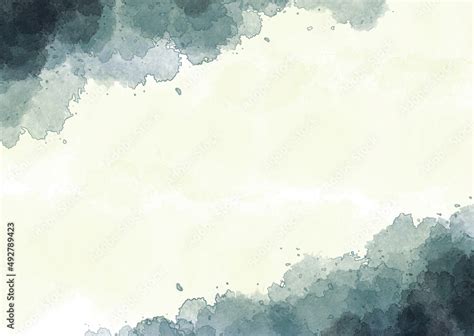 Dark blue border frame watercolor paint background abstract texture ...