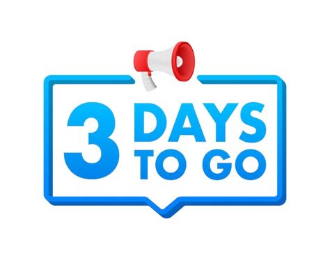 Premium Vector 3 Days To Go Countdown Timer Clock Icon Time Icon