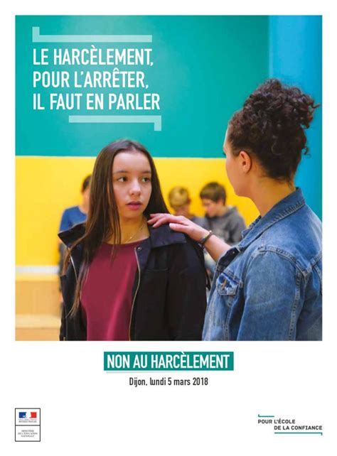 Le Harcèlement Pour Larrêter Il Faut En Parler Non Au Harcèlement