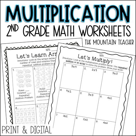 Multiplication Arrays Worksheets Worksheets Library