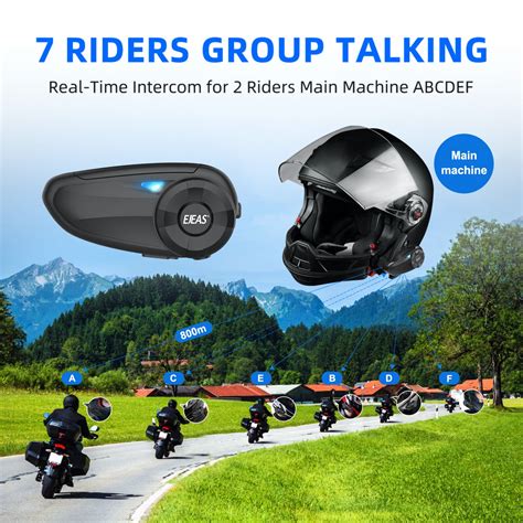 Ejeas Q7 Motocicleta Capacete Intercom Bluetooth 51 Headset Cvc