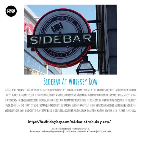 Sidebar At Whiskey Row Facebook @Sidebar | Twitter @Sidebar1 | http