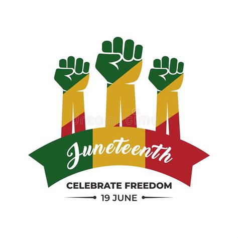 Juneteenth Day Celebration Freedom Emancipation Day In 19 June Stock