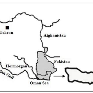 Map of Iran, showing the location of Chabahar City, Sistan and ...