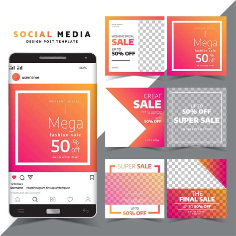 Social Media Design Templates Free Download Printable Templates