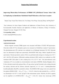 Improving The Photovoltaic Performance Of Pbdb T Pc Bm Based Ternary