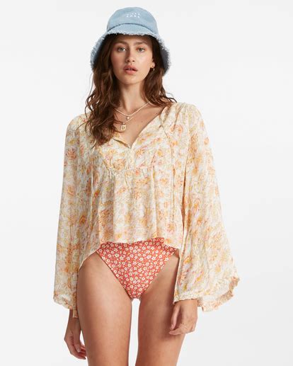 Hippie Days Blusa Con Mangas Acampanadas Para Mujer Billabong