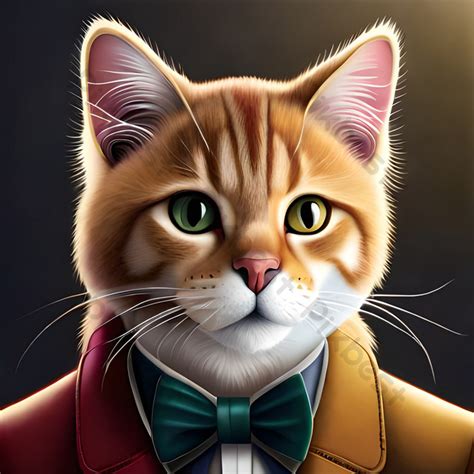 Cat Wearing A Bow Tie PNG Images | PSD Free Download - Pikbest