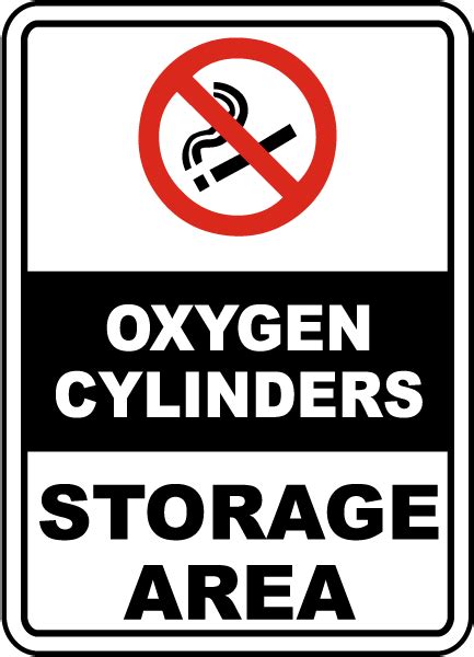 Oxygen Cylinders Storage Area Sign - Get 10% Off Now