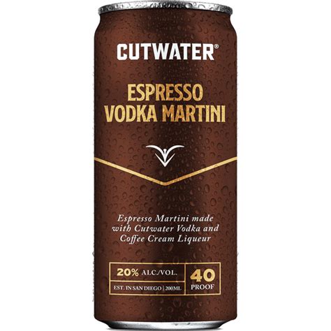 Cutwater Espresso Marini 200 ML 200 ML Prepared Cocktails BevMo