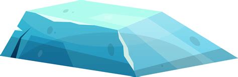 Blue Ice Crystal In Cartoon Style 21608671 Png